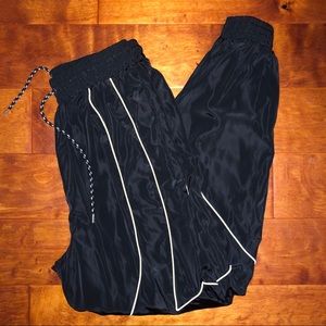 Reflective black joggers